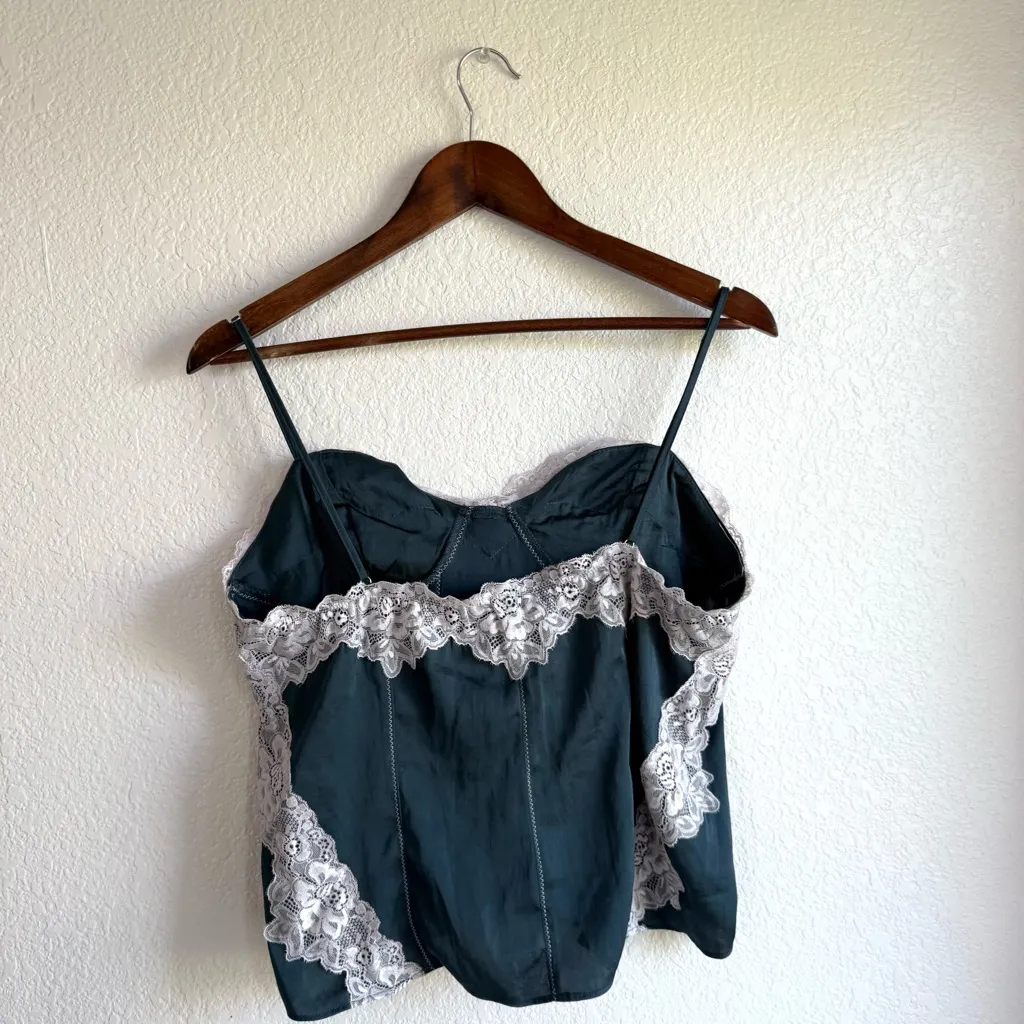 NEW Free People Intimately Womens Camisole Neon Nights Cami Turquoise Size XL - Image 3