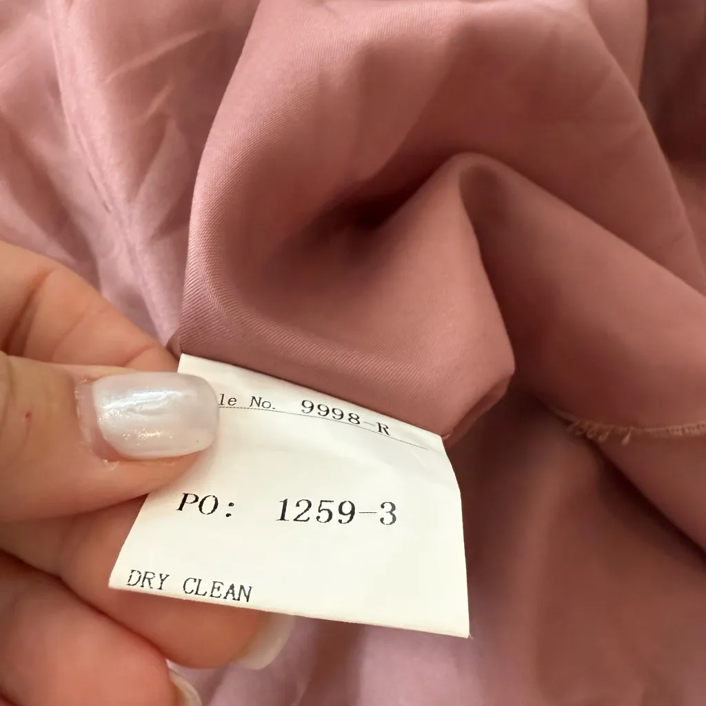 Revelry Cora Chiffon Bridesmaid Dress Dusty Rose Gown Size 12 - Image 5