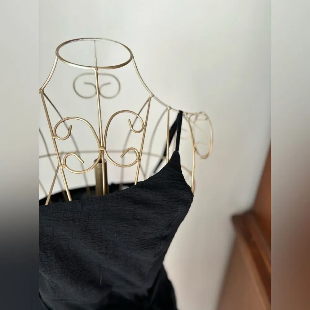 Princess Polly black asymmetrical ruffle detail one shoulder dress size 6 - Image 8