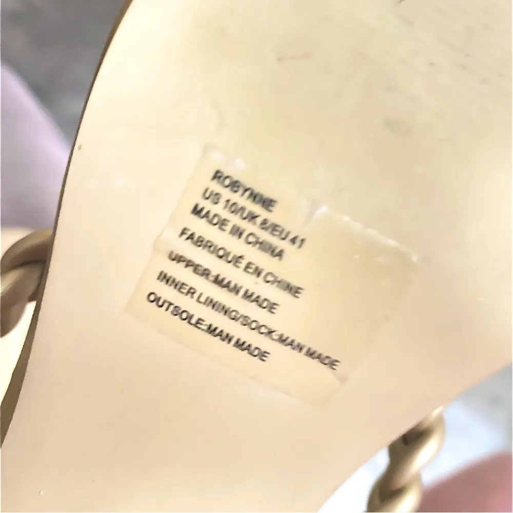 Robynne Gold Braided Mule Sandals / Size:10 - Image 8