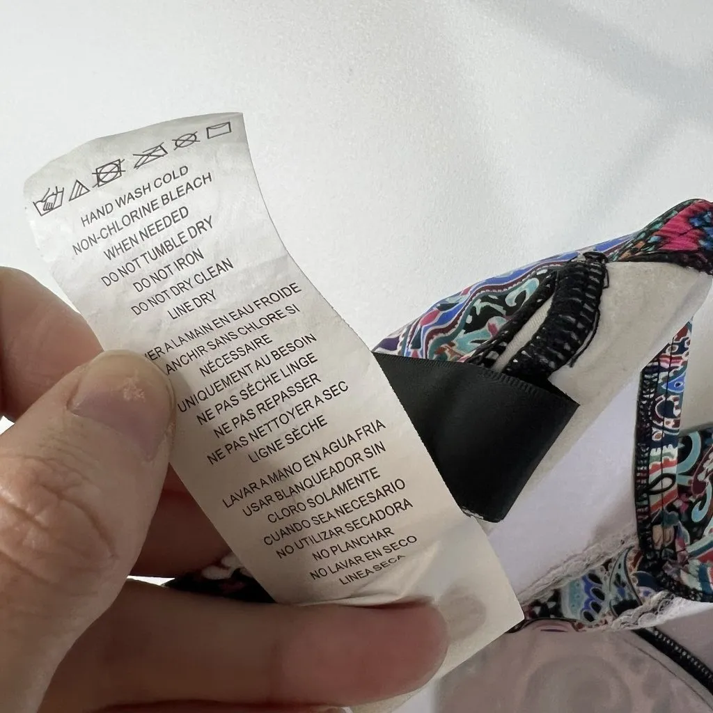 La Blanca‎ Women One Piece Strappy Back  Paisley Swimsuit  Size 10 Beach Summer - Image 8