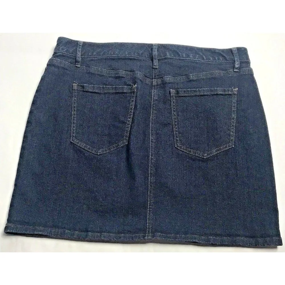 Ann Taylor Loft  Denim Skirt Womens Size 6 Blue Jean Mini Cotton Stretch - Image 3
