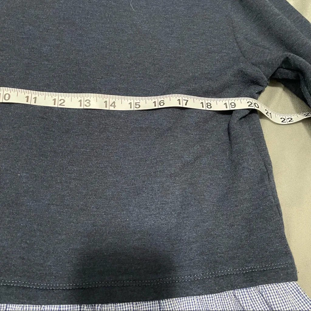 Copper Key  Navy Faux Layered Sweatshirt EUC Size XL - Image 2