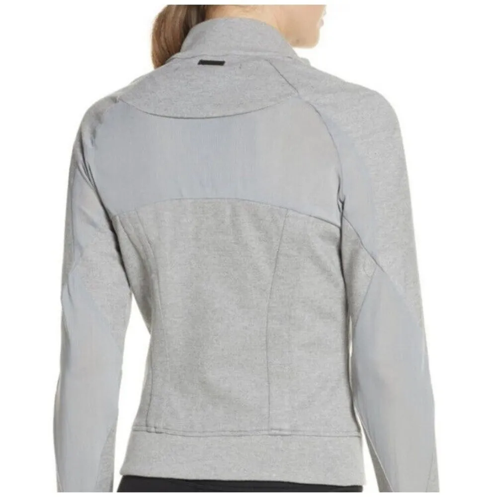 Blanc Noir Jacket Womens Medium Vector Thindown White Black Gray Heather Zip Up - Image 13