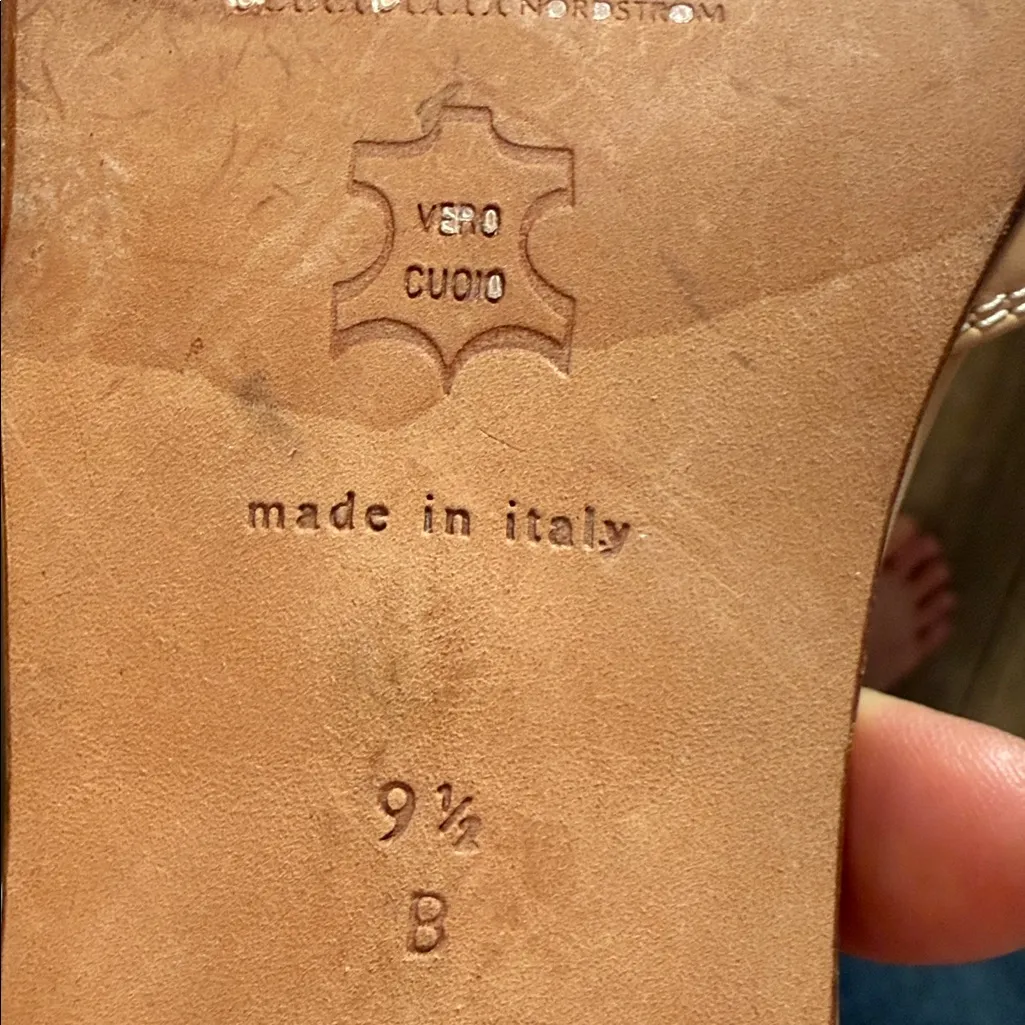 Amalfi Beige Buckle Slide Sandals Tan Size 9.5 - Image 5