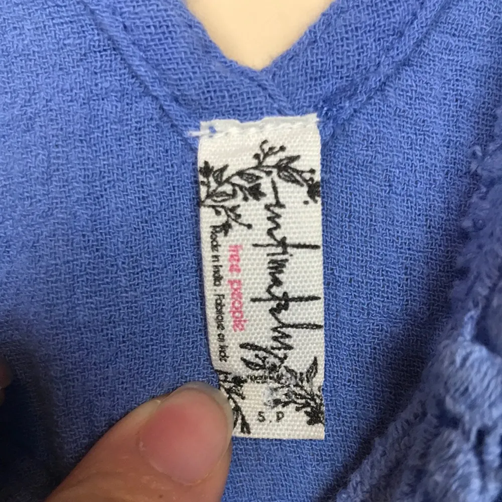 Intimately Free People Women’s Abbie Periwinkle Blue Crochet Detail Midi Dress - Image 9