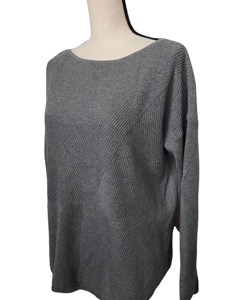 NWT J. Jill grey cotton/viscose blend MP sweater. - Image 2