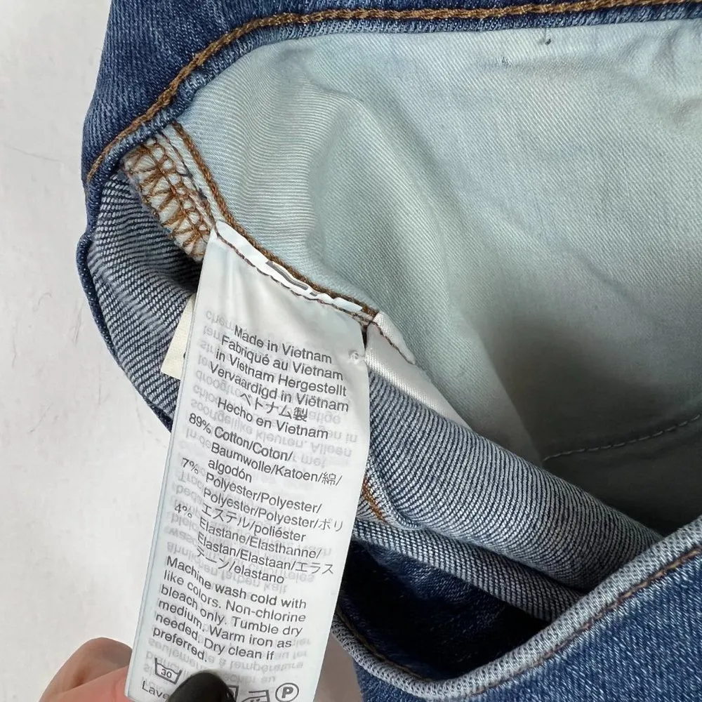 8" Skinny Jeans in Ames Wash Medium Wash Size 28 GUC T1927 - Image 12