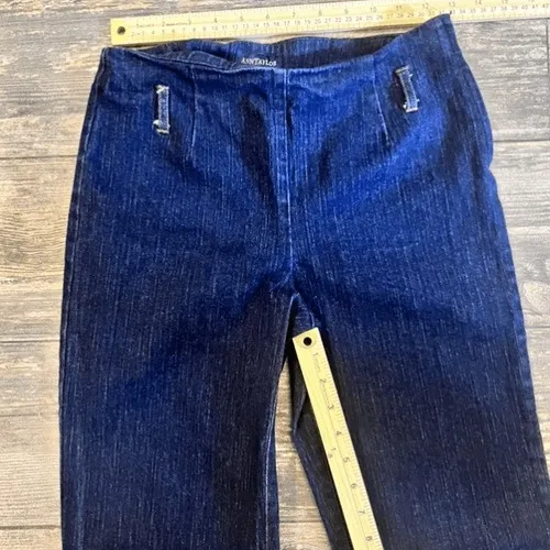 Ann Taylor Vintage High Waist Side Zip Straight Leg Blue‎ Jeans Size 2 90s Y2K - Image 6