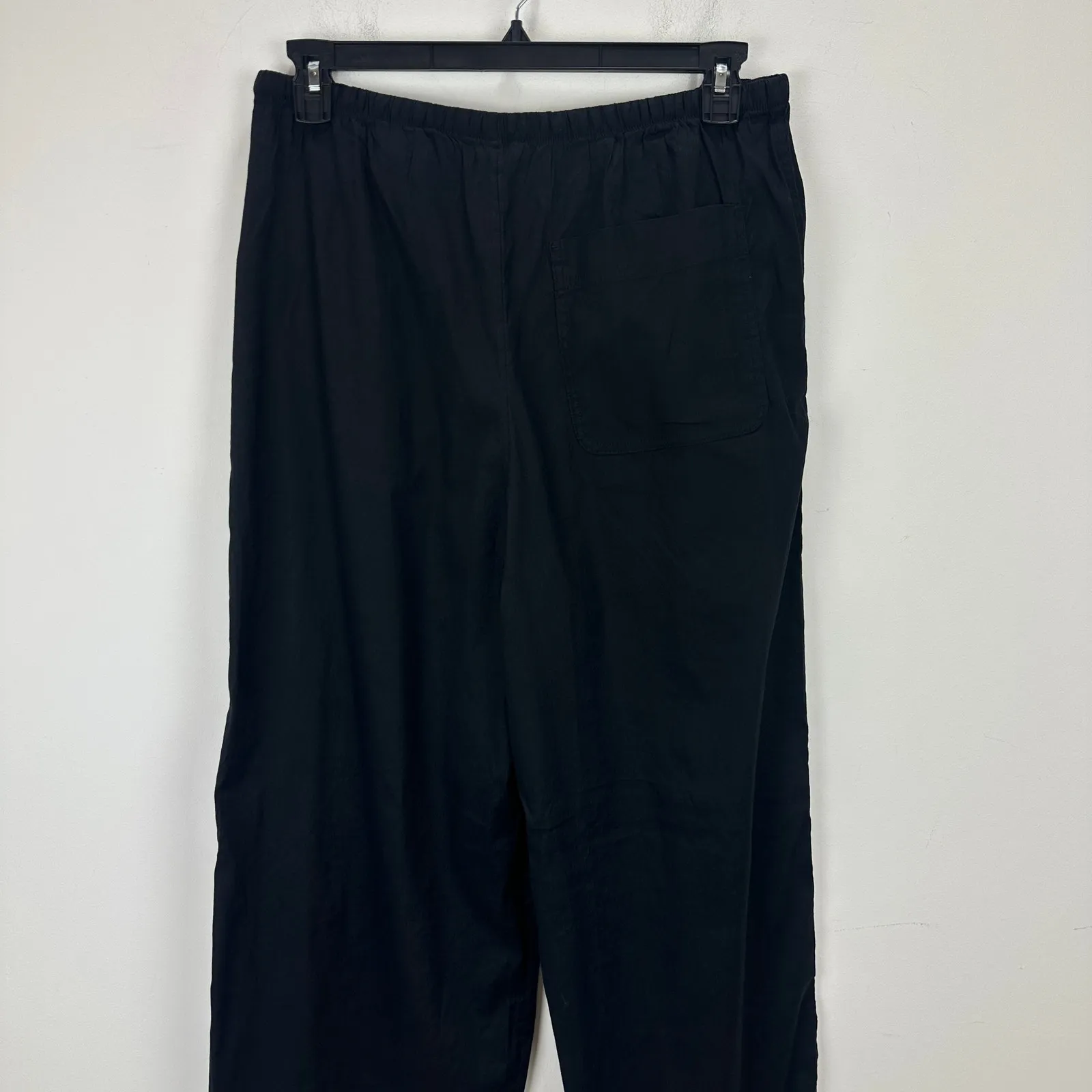 Athleta Tall Paradise Mid Rise Wide Leg Pant Black Linen Blend Relaxed M NWT - Image 10