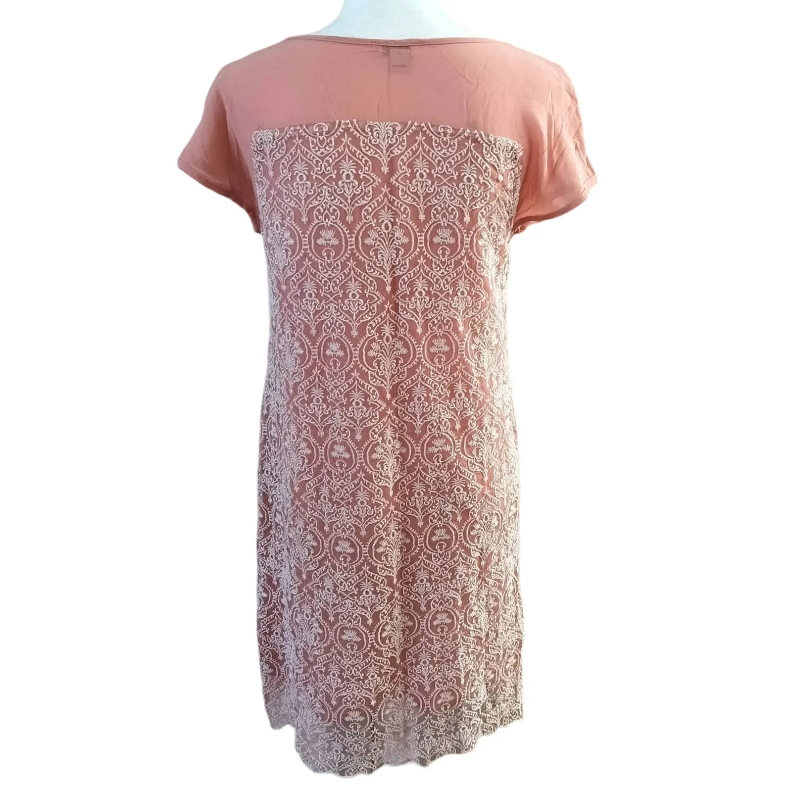 Sundance Rose Palace PS Petite Small Embroidered Viscose Shift Dress - Image 2