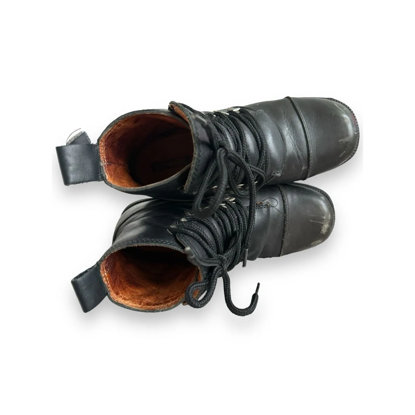 Vintage Y2K‎ Harley Davidson Chunky Leather Lave Up Riding Moto Boots Women's sz Black Size 7 - Image 9