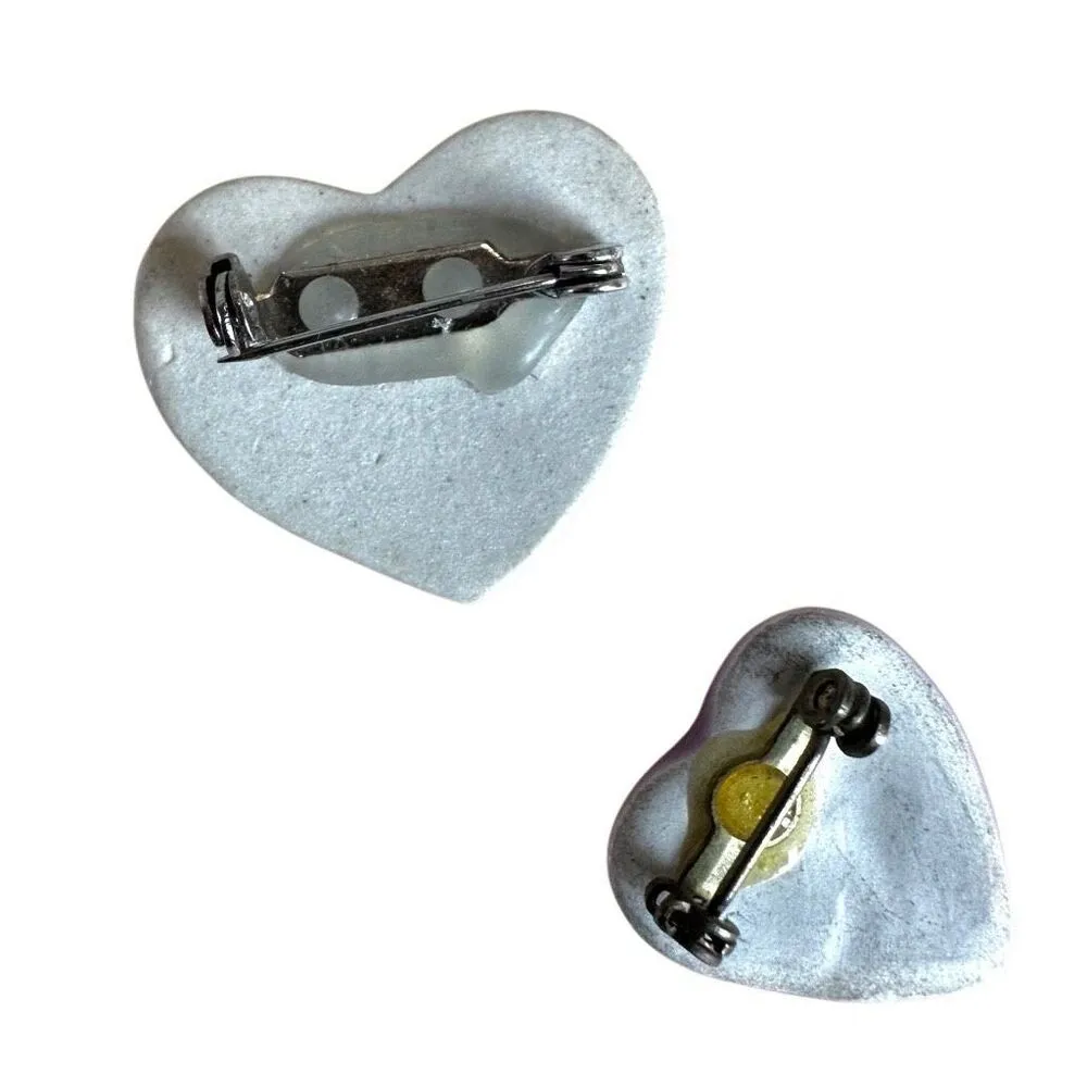Vintage Ceramic Heart Pin Bundle - Image 4