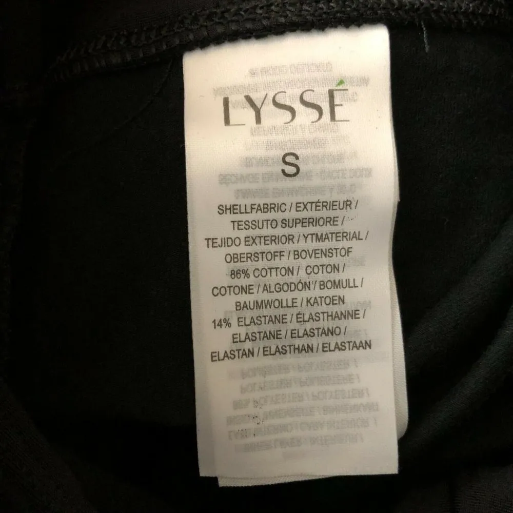 Lysse Womens Lea Ruched Cotton Crop Leggings Hi Waist Shaping Black Size S - Image 4