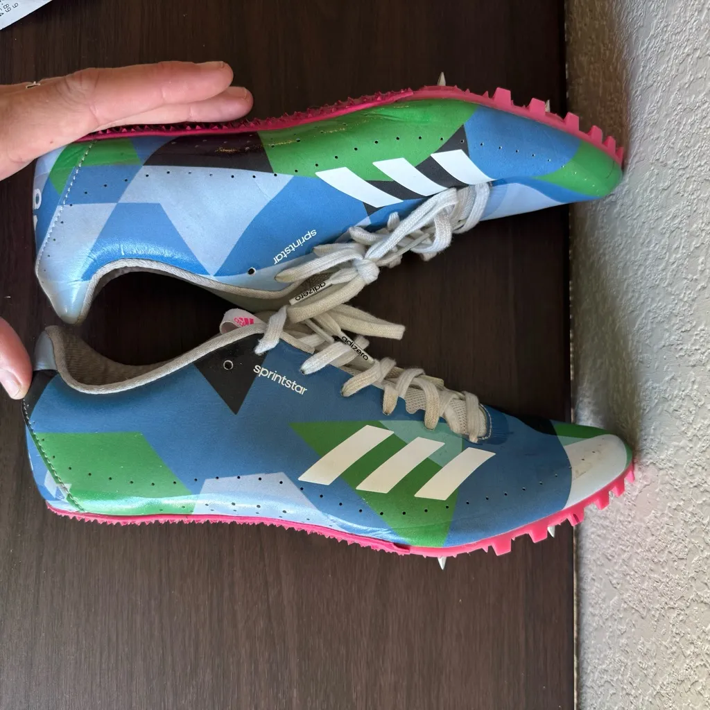 Adidas‎ Sprintstar Track and Field Shoes Colorful Design Spikes - Image 5