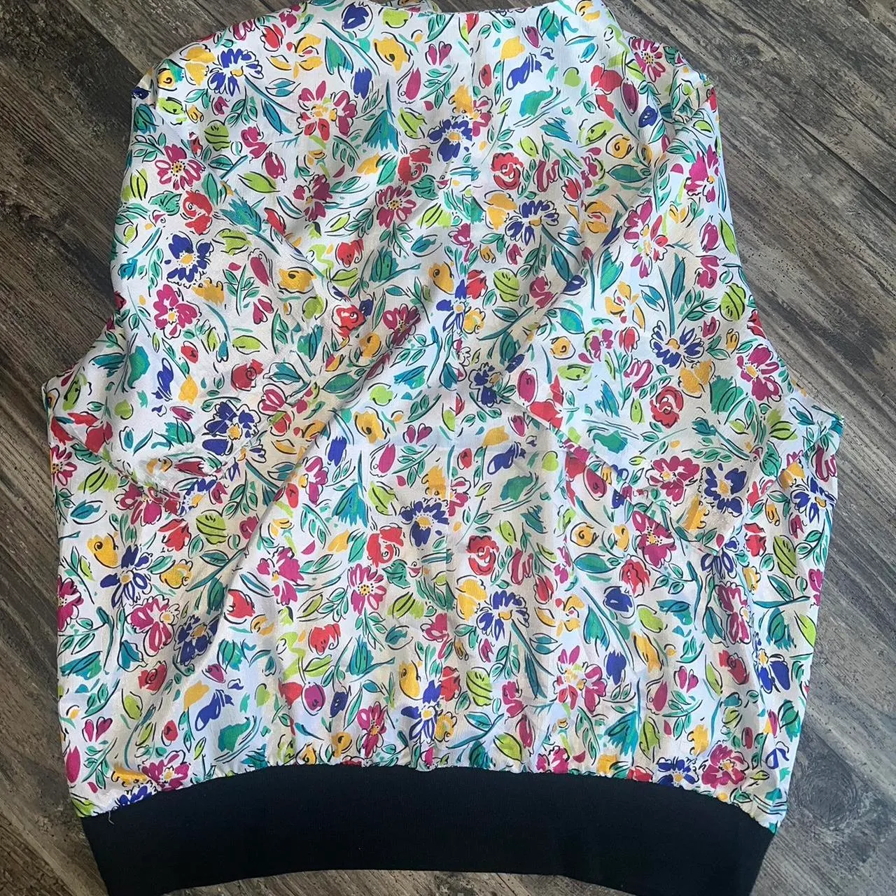 Vintage 80s Floral Blouse Size L - Image 5