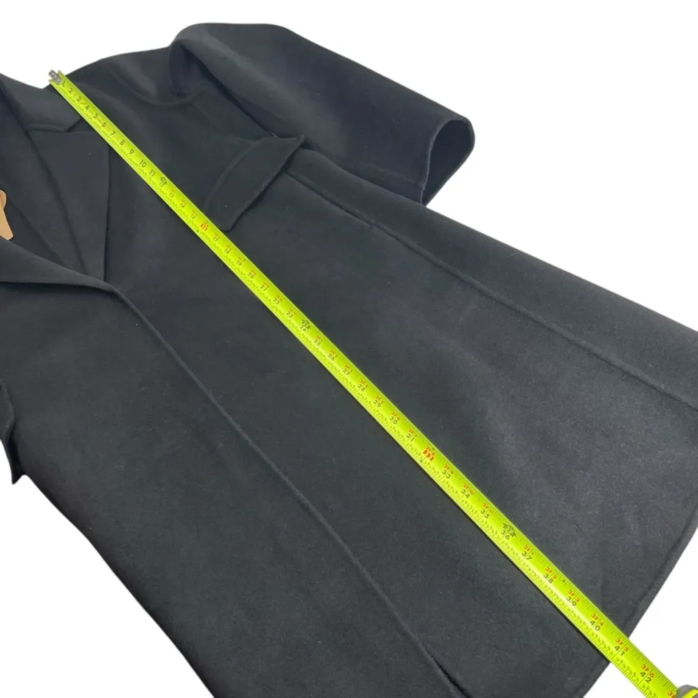 SimpleLinenLife Mid Length Wool/Cashmere Blend Winter Coat in Black Size L - Image 13