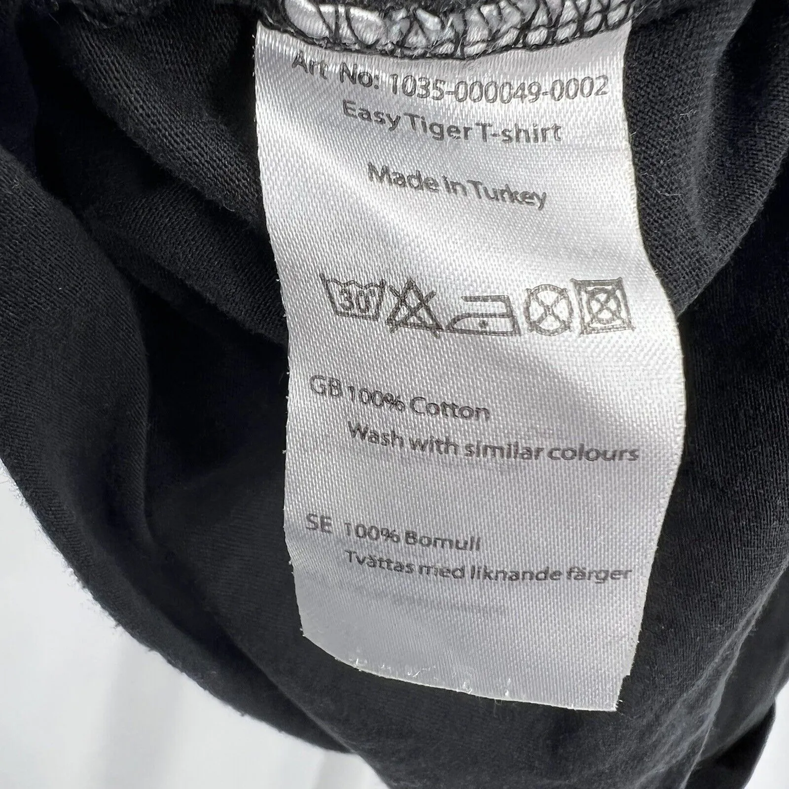 Joseph Ekstrom for NA-KD Easy Tiger Back Print Black Tee‎ Shirt Size XS - Image 5