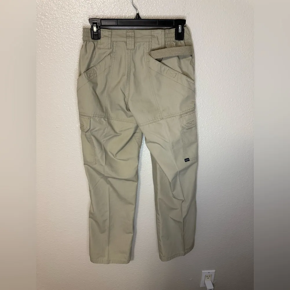 5.11 Tactical Series Womens Tan Straight Leg Utility Pockets Cargo Pants - Image 2