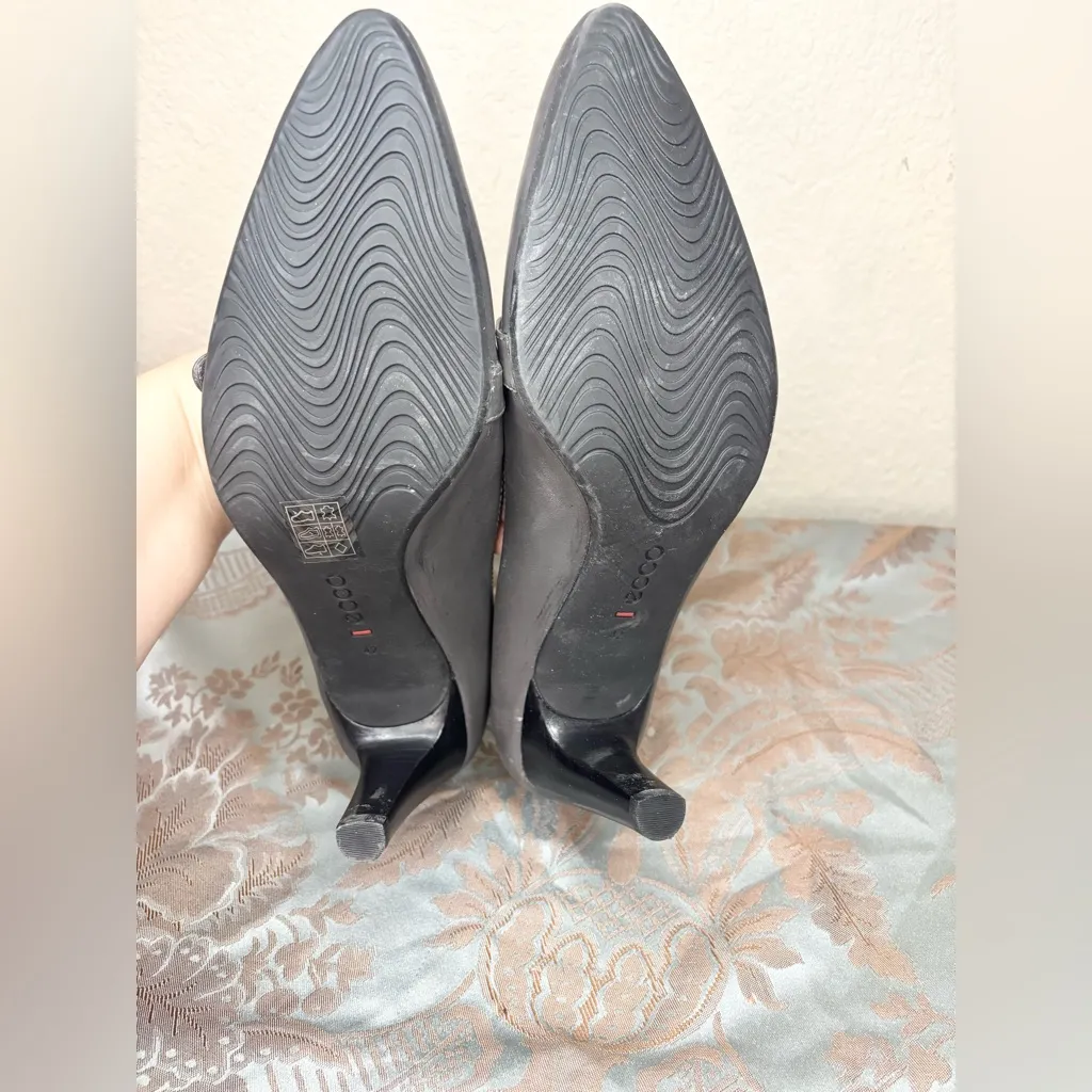 Ecco Gray Leather Maryjane Heels Size 42 - Image 9