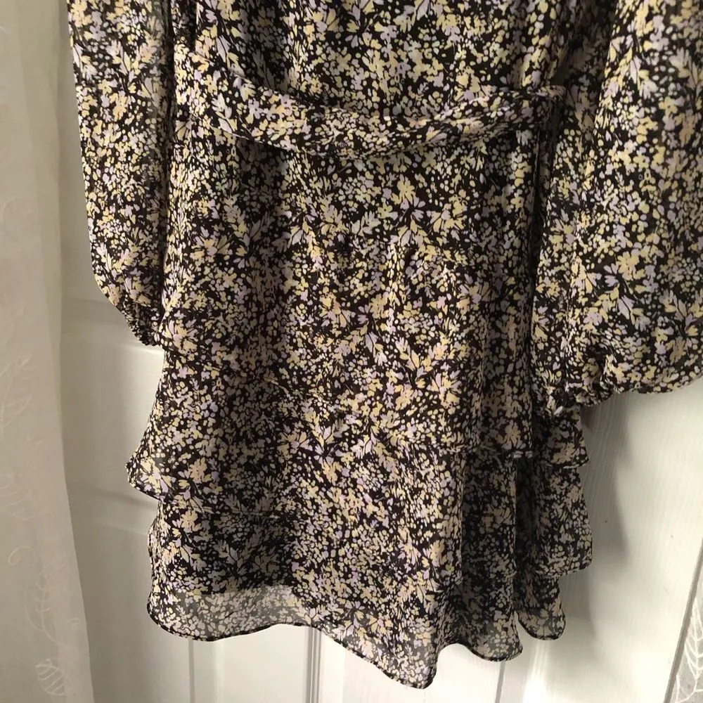 mini ruffles dress, with belt, size medium - Image 9