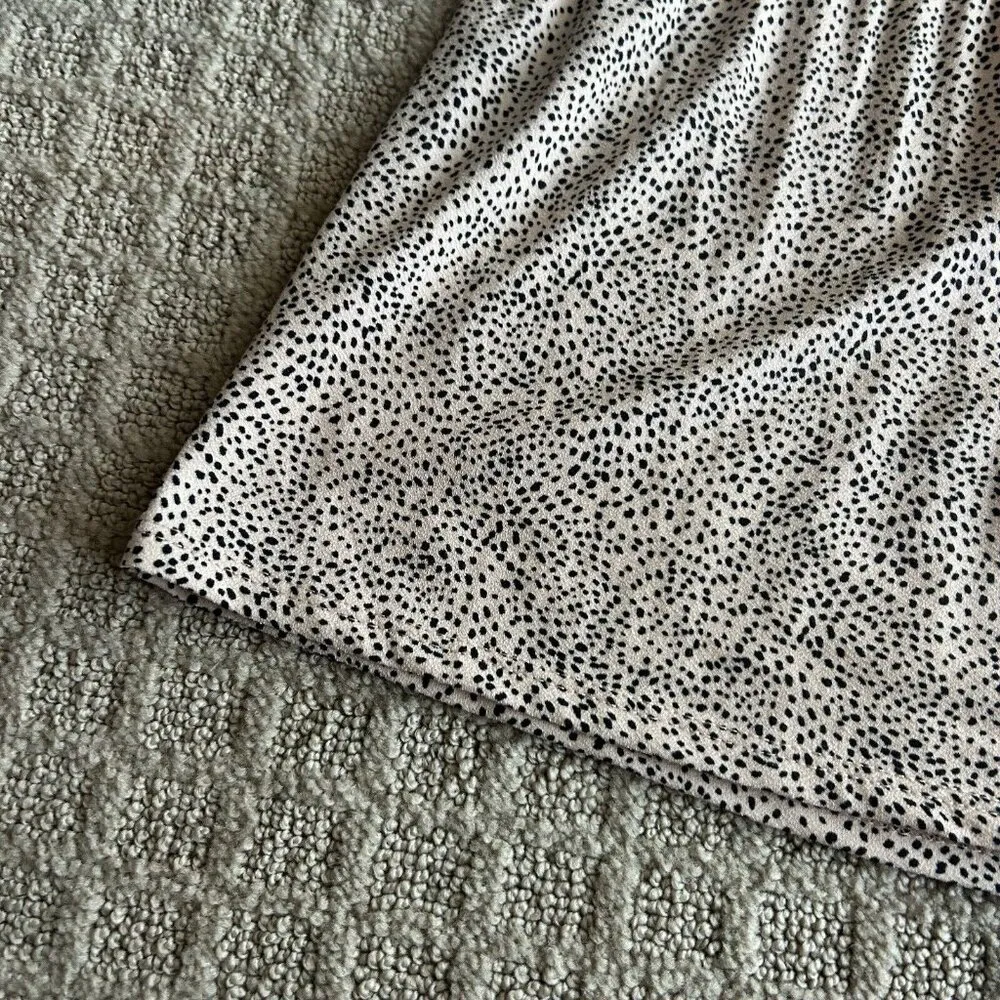 Adrianna Papell Womens Medium M Pleated Spotted Halter Top Pink Black Soft - Image 2