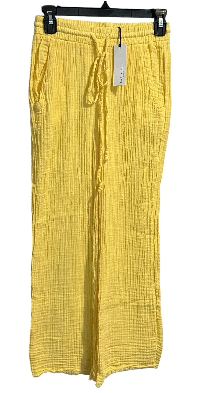 Anthropologie Michael Stars Ashton Cotton Gauze XS Pants Butter Yellow #F13-0 - Image 1