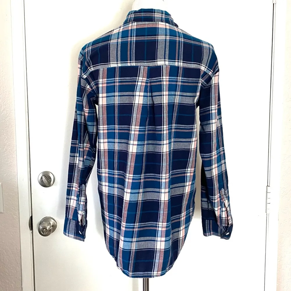 Old Navy Plaid Boyfriend Button Down - Image 2