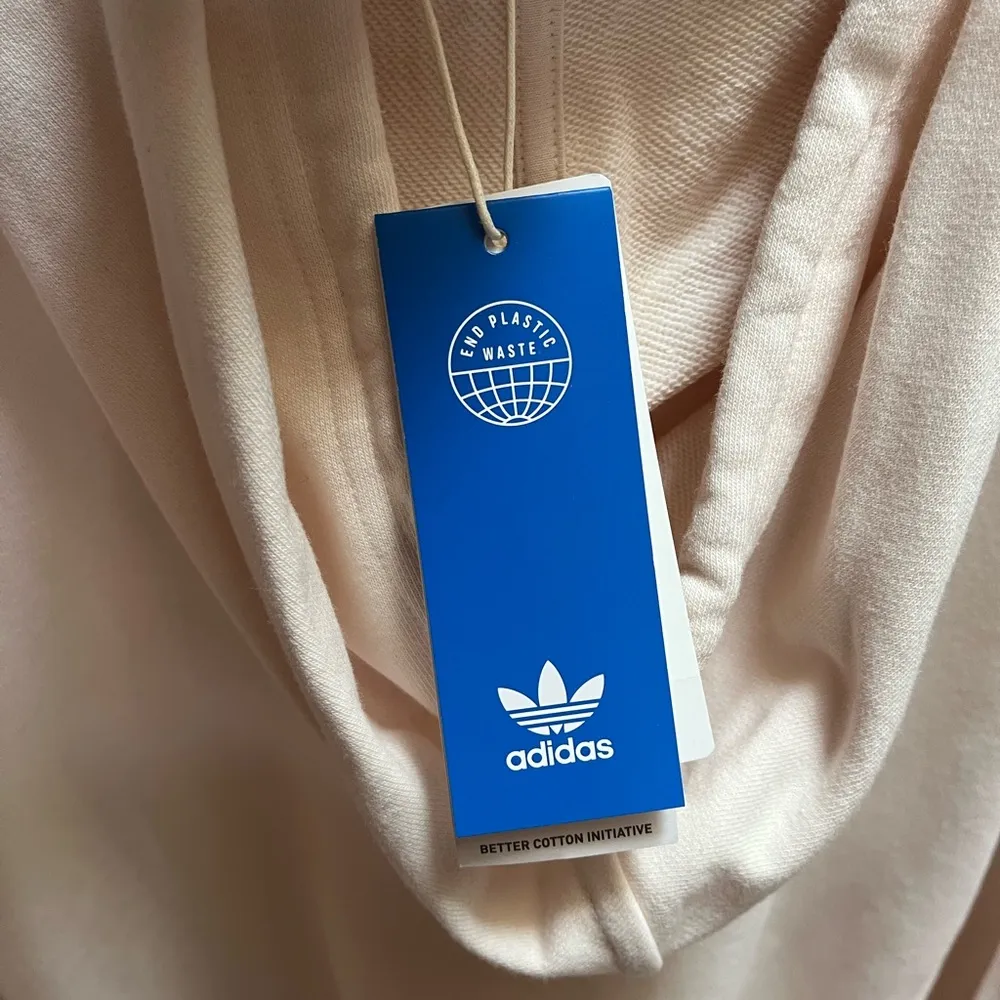 adidas originals off White '80s Cropped Hoodie Cream Trefoil XL NWT - Image 8