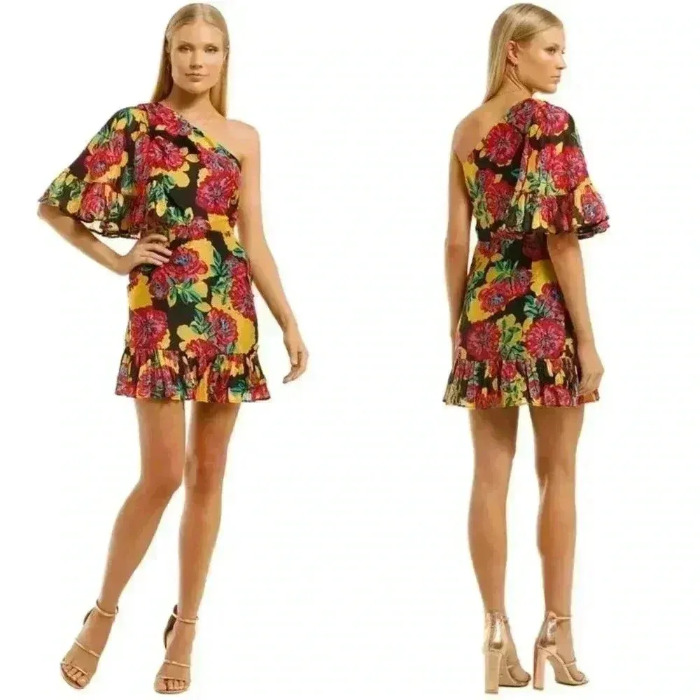 La Maison TALULAH Barcelona Bloom Mini Dress in Bright Bloom Size Medium $350 - Image 16