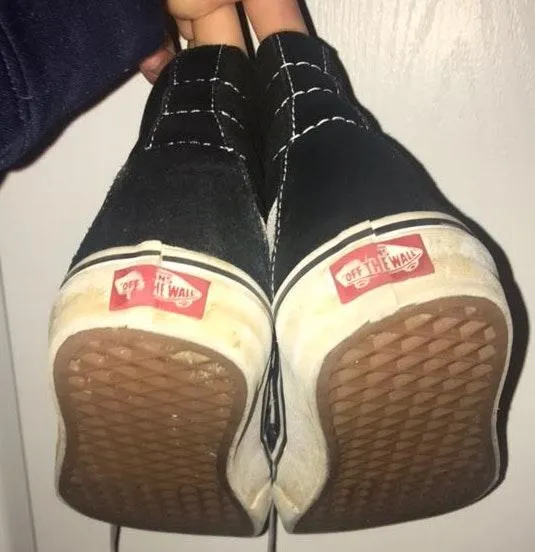 Vans Lightly Worn Black High Top - Image 3