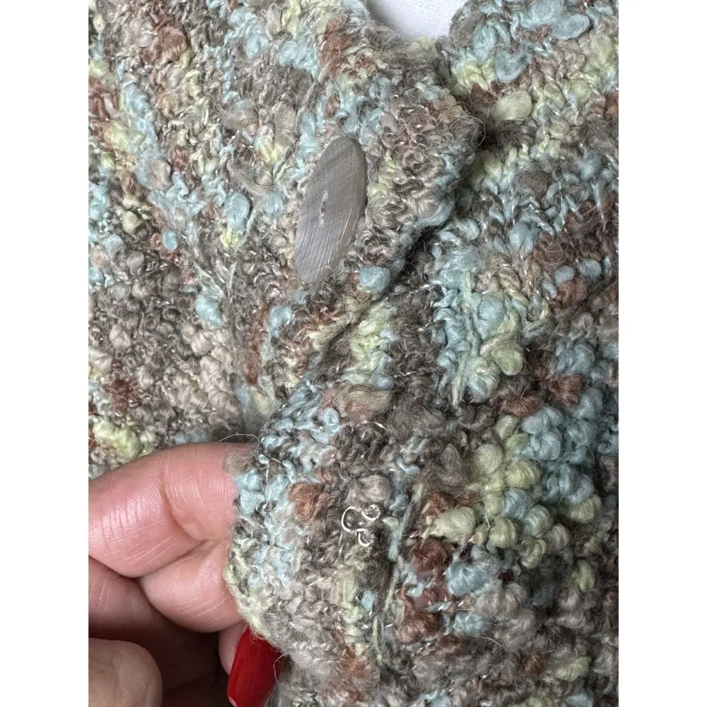 JH COLLECTIBLES Womens M Wool Blend Longline Cardigan Sweater Jacket Brown Beige Size M - Image 9