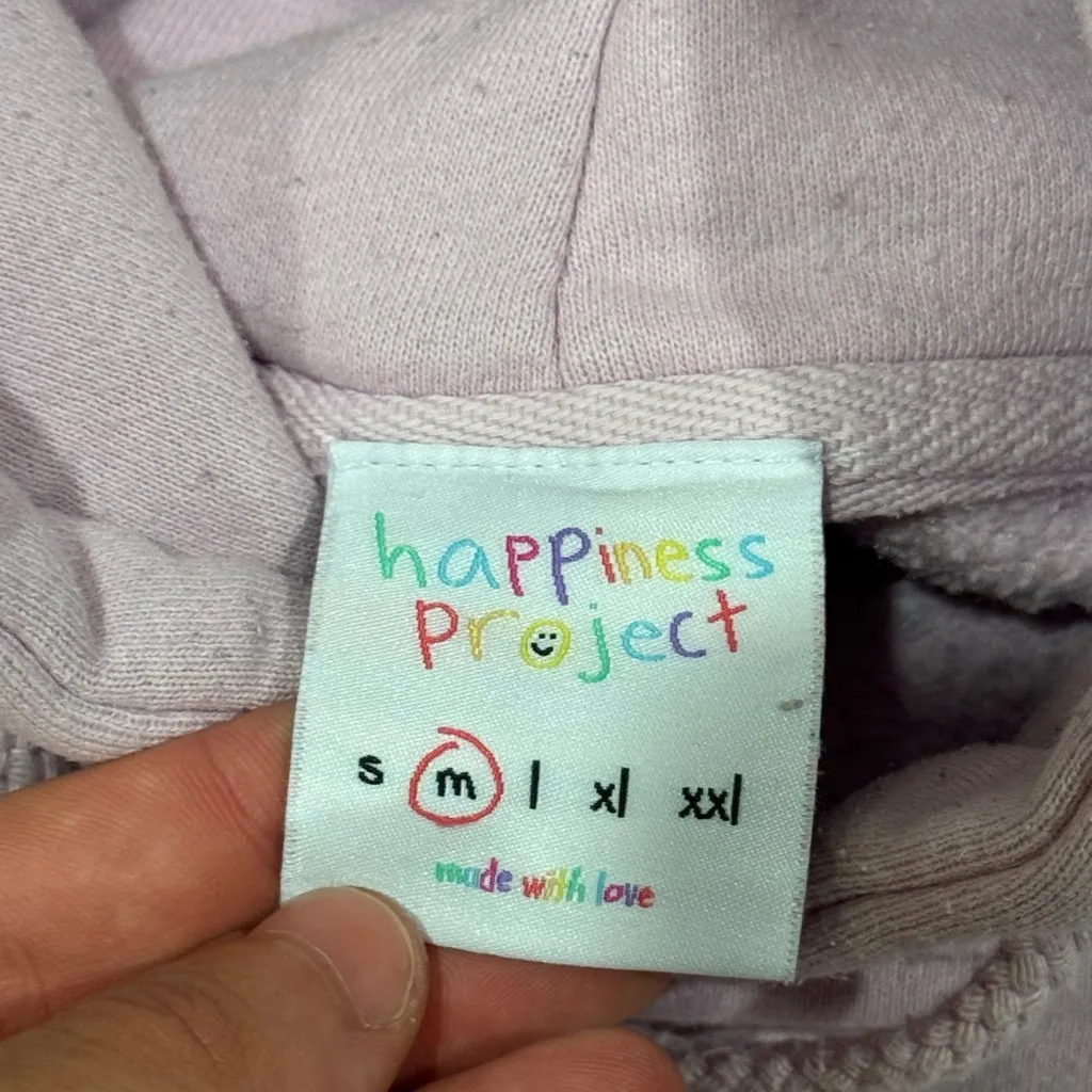 Happiness Project Light Pink Hoodie Sweater Size M Size M - Image 3