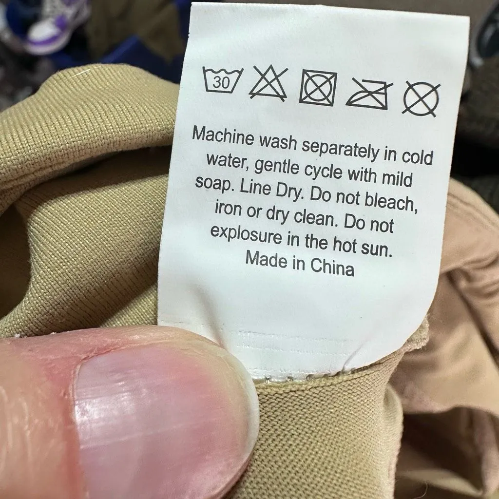 HR FARM Equestrian Silicone Gel Grip Horseback Riding Leggings‎ Medium Tan - Image 4