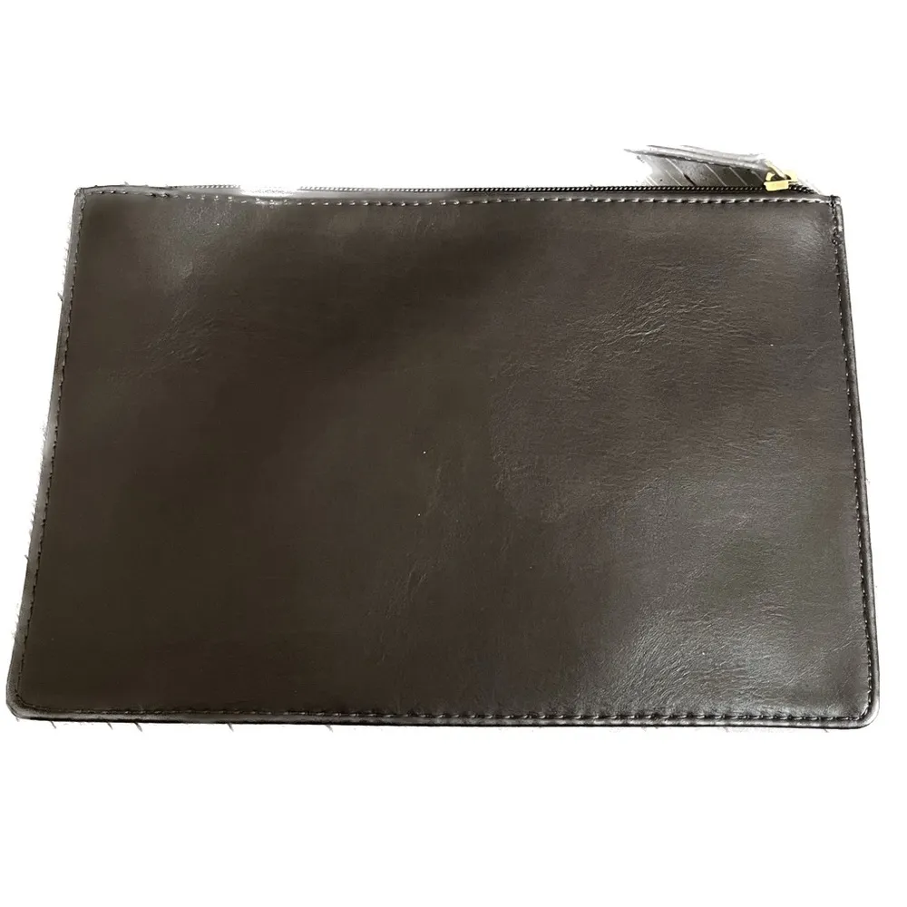 Retired / Vintage Vegan Leather Tommy Hilfiger Single Pouch Zipper Bag - Image 3