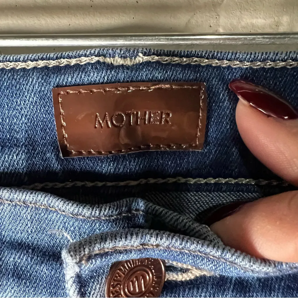 MOTHER The Hustler Ankle In One Trick Pony High Rise Flare Denim Jeans Blue Size 25 - Image 8