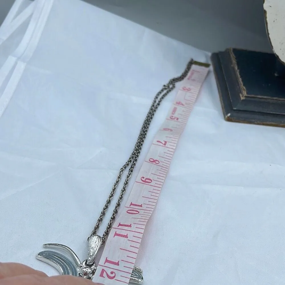 Vintage boho large big bold necklace. Silver - Image 7