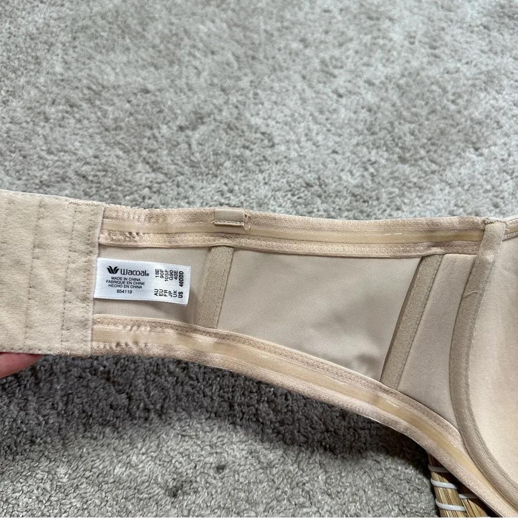 Wacoal Women’s Red Carpet Full Figure Underwire Strapless Bra 854119 Sand 40DDD - Image 9