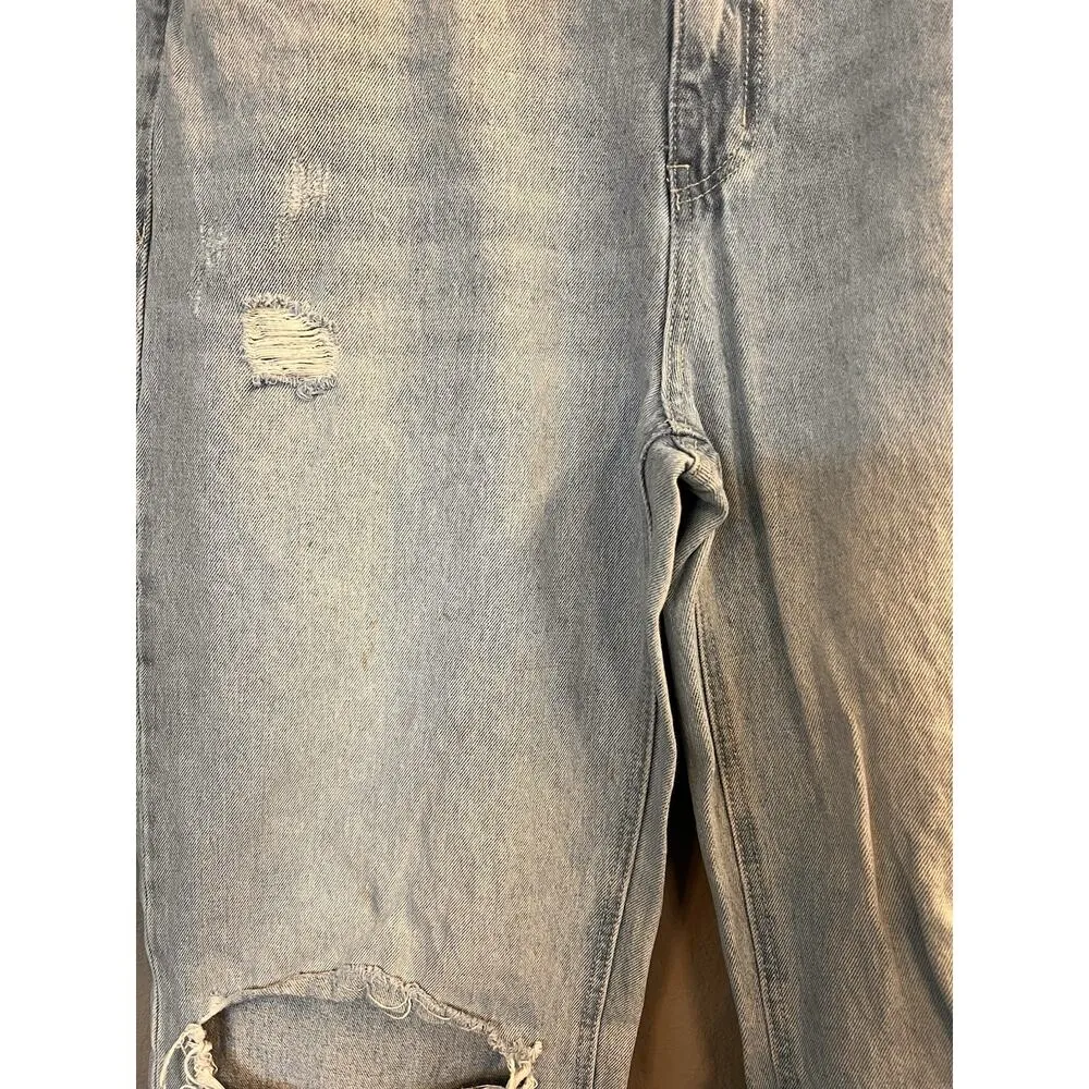 Altar’d State Womens Wide Leg High Rise Light Wash Mom Jeans Sz 31 Blue Y2K Flaw - Image 2