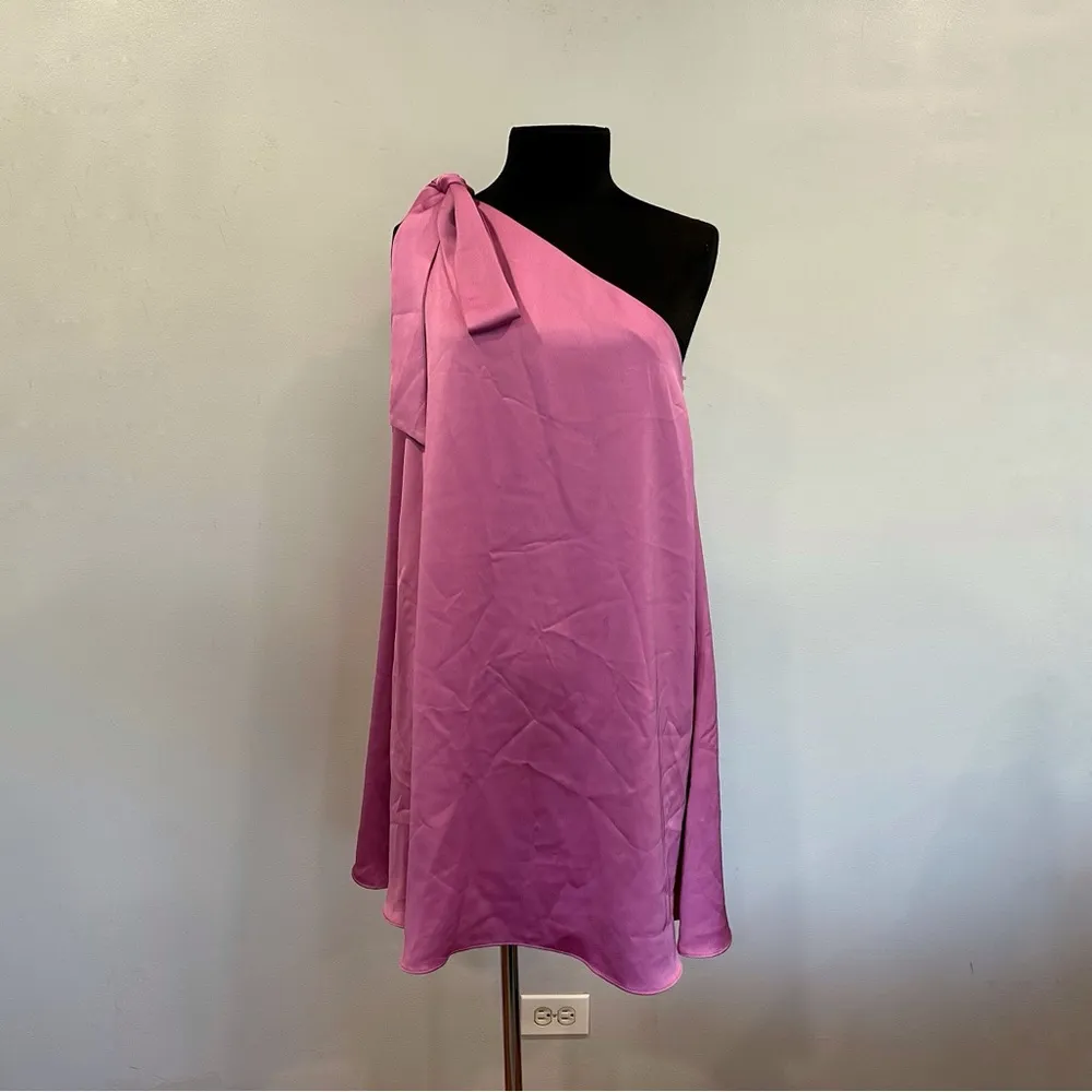 Ramy Brook Harmoni One Shoulder Mini Dress Pink Orchid 6 NWOT - Image 2