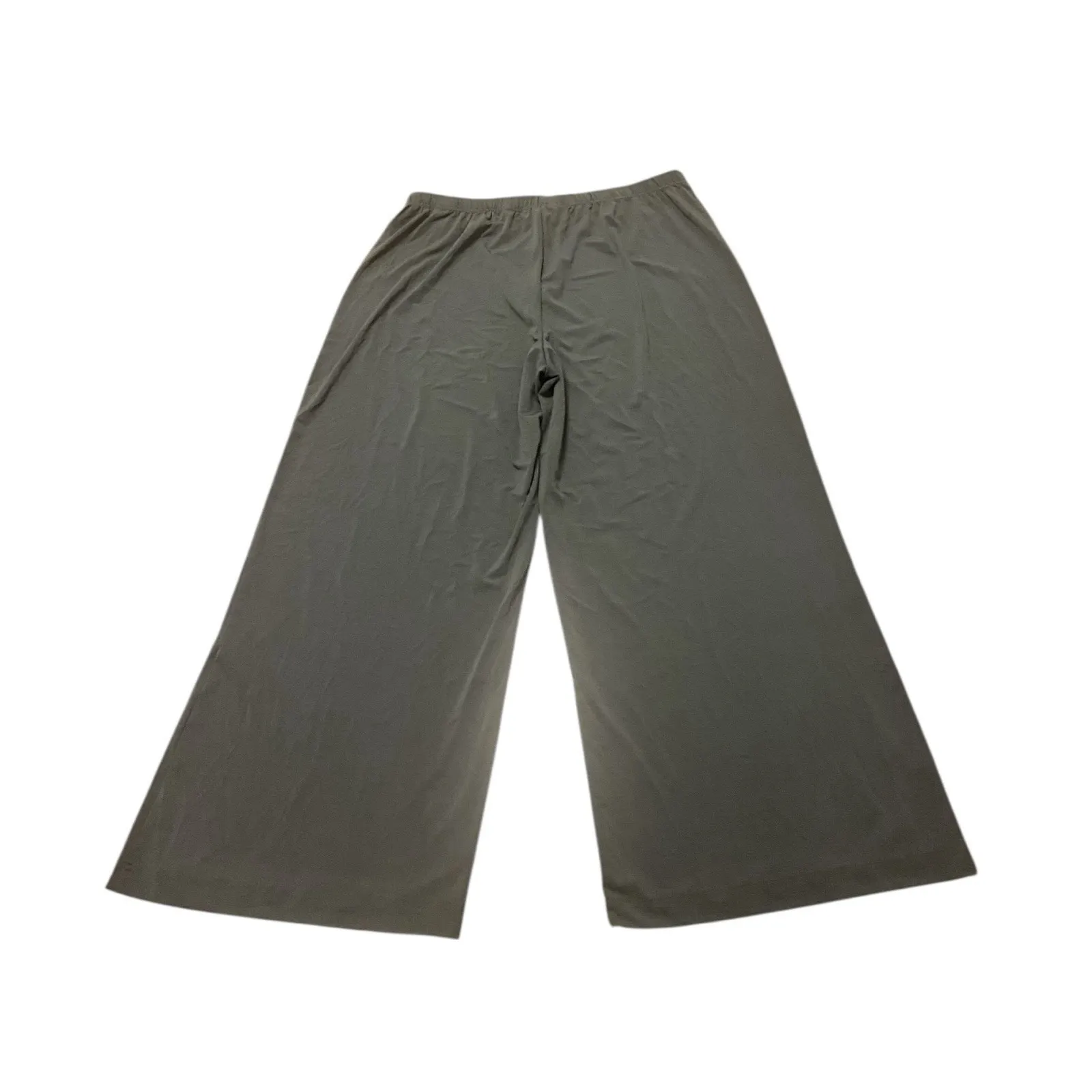 Bob Mackie Pants Womens Large P Gray Wearable Art Pull On Wide Leg Stretch NWT - Image 2