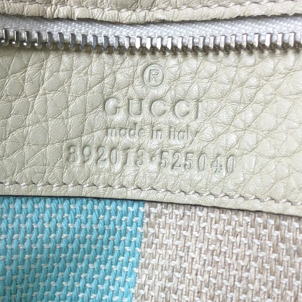 GUCCI Cream Leather Top Handle Front Flap Closure Bamboo Turn-Lock Shoulder Bag - Image 6