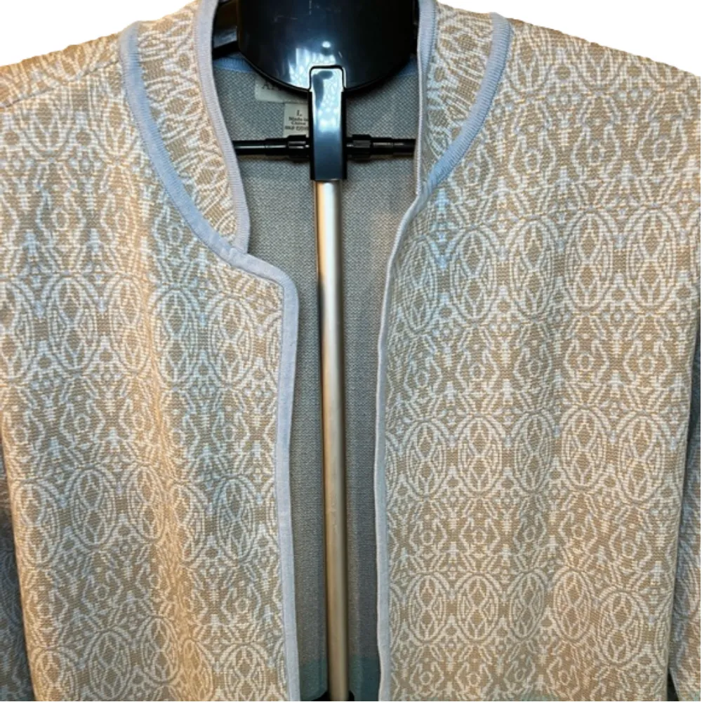 Appleseed’s heavyweight knit long open cardigan, pastel blue/gray, NWOT size L - Image 2