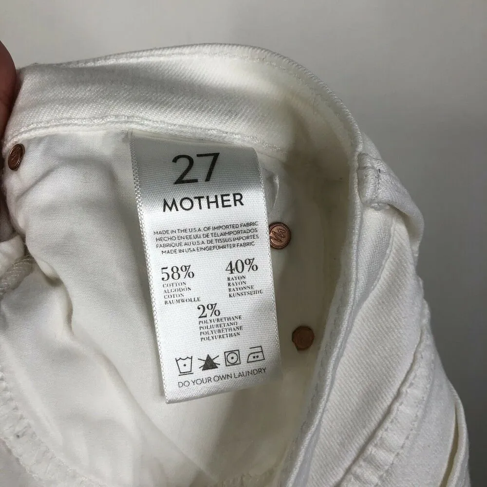 MOTHER Jeans The Runaway Cropped in Sleeping Beauty White Women's Size 27 - Image 8