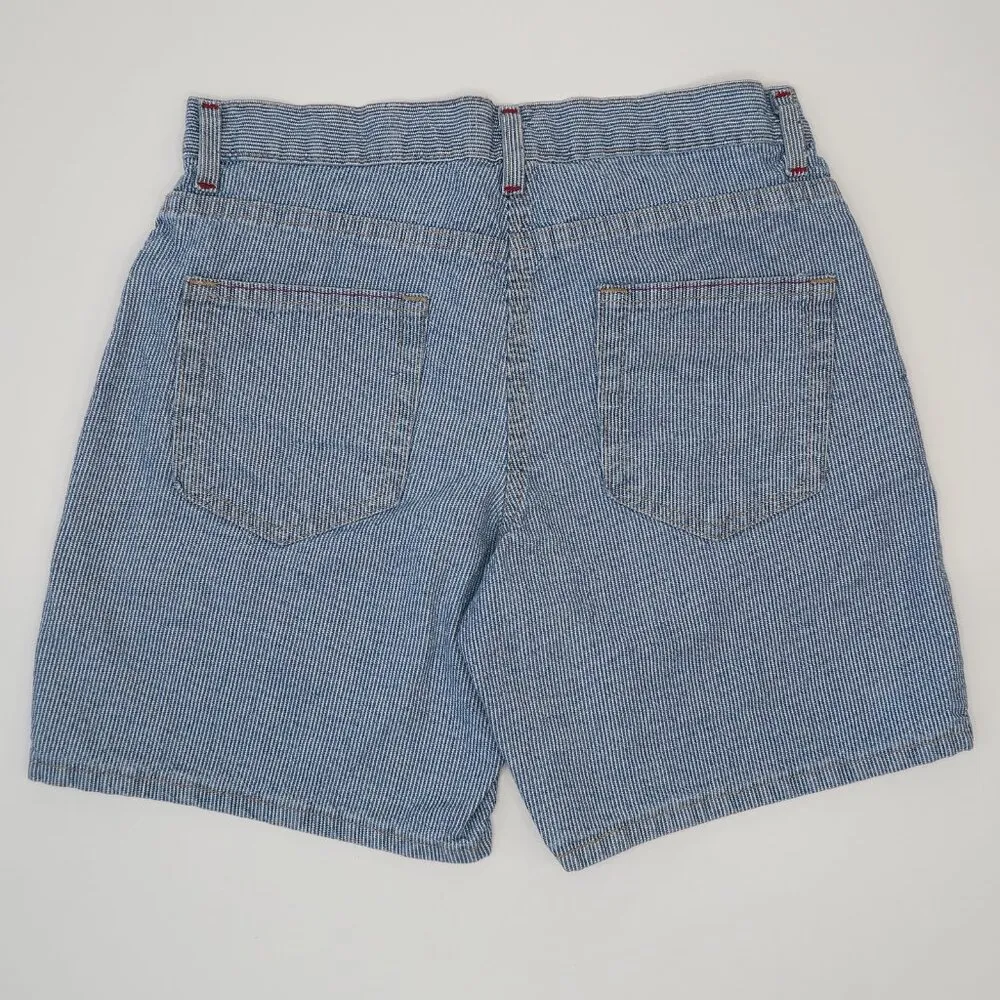 Vintage 90s Faded Glory Striped Denim Shorts - Image 4