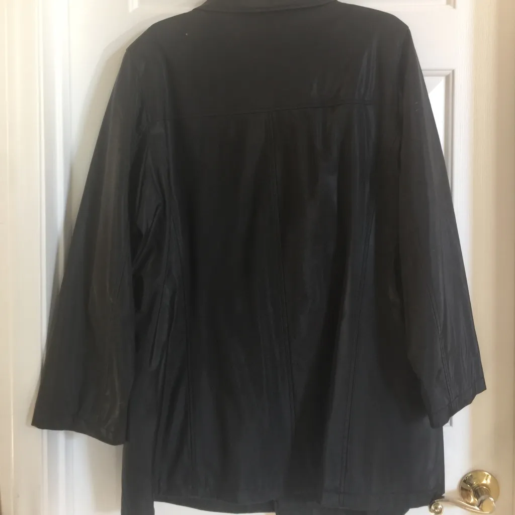 Giacca black trench coat jacket‎ Size L - Image 3