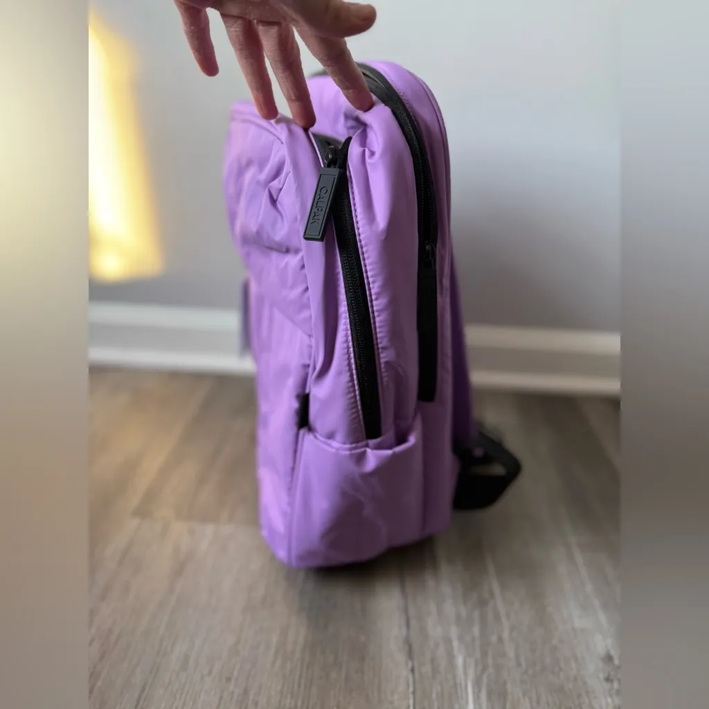 Calpak Backpack Luka 15 in Laptop Backpack Puffer Lilac Lavender Purple Bookbag - Image 9