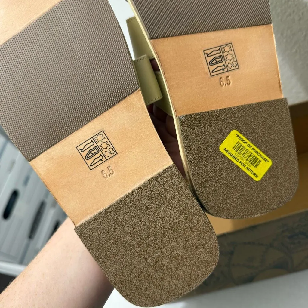 Free People Women’s 6.5 Cream Sloan Buckle Sandals - Image 6