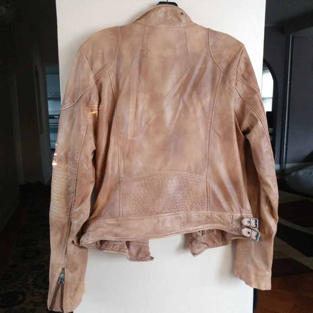 Free People  leather Moto jacket EUC - Image 3