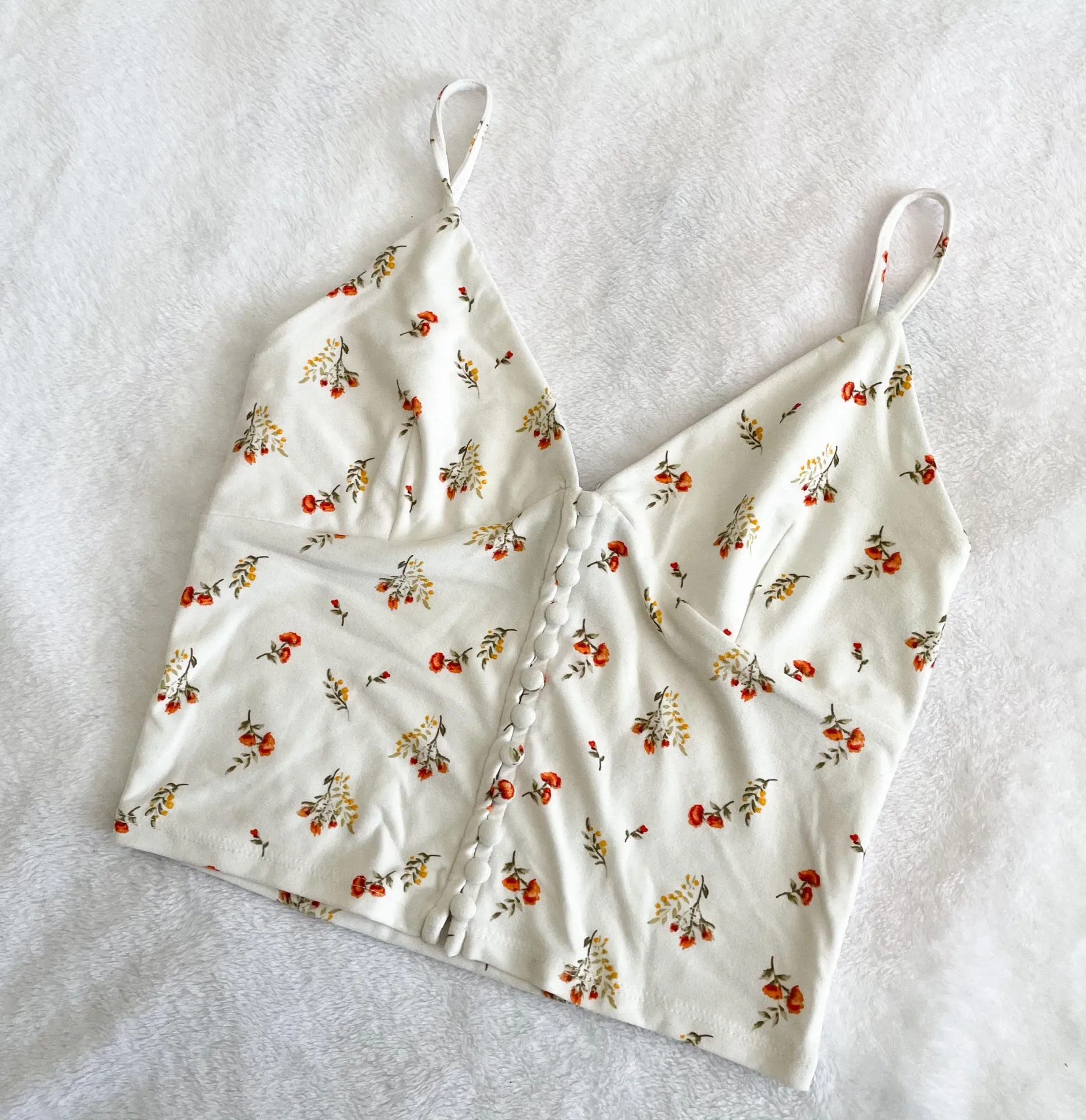 Forever 21 Floral Button Tank - Image 2